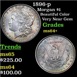 1896-p Morgan Dollar $1 Grades Choice+ Unc