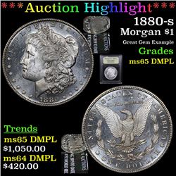 ***Auction Highlight*** 1880-s Morgan Dollar $1 Graded GEM Unc DMPL By USCG (fc)