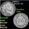Image 1 : 1902-o Barber Dime 10c Grades xf