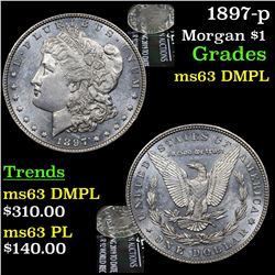 1897-p Morgan Dollar $1 Grades Select Unc DMPL