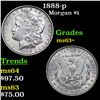 1888-p Morgan Dollar $1 Grades Select+ Unc
