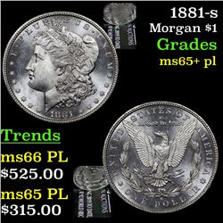 1881-s Morgan Dollar $1 Grades GEM+ PL
