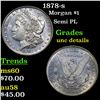 Image 1 : 1878-s Morgan Dollar $1 Grades Unc Details