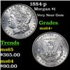 Image 1 : 1884-p Morgan Dollar $1 Grades Choice+ Unc
