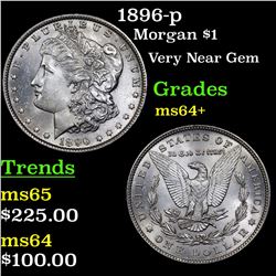 1896-p Morgan Dollar $1 Grades Choice+ Unc