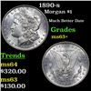 Image 1 : 1890-s Morgan Dollar $1 Grades Select+ Unc