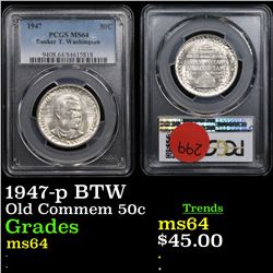 NGC 1947-p BTW Old Commem Half Dollar 50c Graded ms64 By NGC