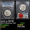 Image 1 : NGC 1947-p BTW Old Commem Half Dollar 50c Graded ms64 By NGC