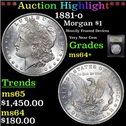 ***Auction Highlight*** 1881-o Morgan Dollar $1 Graded Choice+ Unc By USCG (fc)
