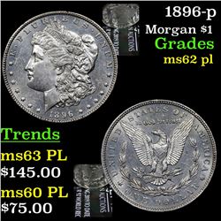 1896-p Morgan Dollar $1 Grades Select Unc PL