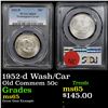 Image 1 : PCGS 1952-d Wash/Car Old Commem Half Dollar 50c Graded  ms65 by PCGS