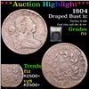 Image 1 : ***Auction Highlight*** 1804 Draped Bust Large Cent 1c Graded f, fine By USCG (fc)