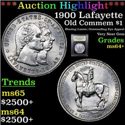 ***Auction Highlight*** 1900 Lafayette Lafayette Dollar $1 Graded Choice+ Unc By USCG (fc)