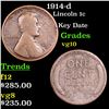 Image 1 : 1914-d Lincoln Cent 1c Grades vg+