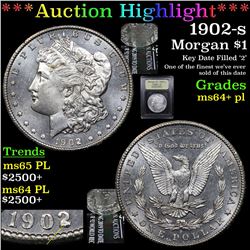 ***Auction Highlight*** 1902-s Morgan Dollar $1 Graded Choice Unc+ PL By USCG (fc)