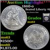 Image 1 : ***Auction Highlight*** 1860-o Seated Liberty Dollar $1 Graded Select Unc By USCG (fc)