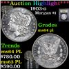 Image 1 : ***Auction Highlight*** 1903-o Morgan Dollar $1 Graded  Choice Unc PL By USCG (fc)