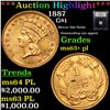Image 1 : ***Auction Highlight*** 1887 Gold Dollar $1 Graded Select Unc+ PL By USCG (fc)