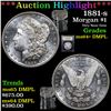Image 1 : ***Auction Highlight*** 1881-s Morgan Dollar $1 Graded Choice Unc+ DMPL By USCG (fc)