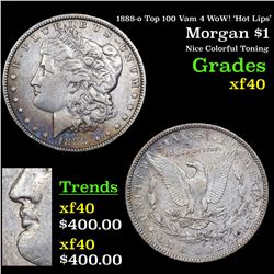 1888-o Top 100 Vam 4 WoW! 'Hot Lips' Morgan Dollar $1 Grades xf