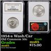 Image 1 : NGC 1954-s Wash/Car Old Commem Half Dollar 50c Graded  ms65 By NGC