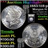 Image 1 : ***Auction Highlight*** 1883/118-p Morgan Dollar $1 Graded Choice Unc+ PL By USCG (fc)