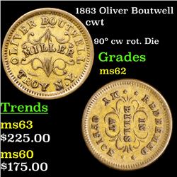 1863 Oliver Boutwell Civil War Token 1c Grades Select Unc