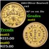 Image 1 : 1863 Oliver Boutwell Civil War Token 1c Grades Select Unc