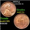 Image 1 : 1923-p Lincoln Cent 1c Grades Select Unc BN