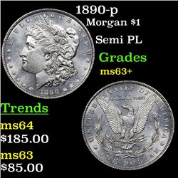 1890-p Morgan Dollar $1 Grades Select+ Unc