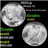 Image 1 : 1925-p Peace Dollar $1 Grades GEM Unc