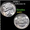 Image 1 : 1938-s Jefferson Nickel 5c Grades Select+ Unc