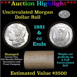 ***Auction Highlight*** 1881 & CC Uncirculated Morgan Dollar Shotgun Roll