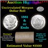 Image 1 : ***Auction Highlight*** 1881 & CC Uncirculated Morgan Dollar Shotgun Roll