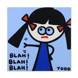 Todd Goldman, "Blah, Blah, Blah" Original Acrylic Painting on Gallery Wrapped Canvas, Hand Signed wi