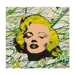 Steve Kaufman (1960-2010), "Marilyn Monroe" Hand Painted Limited Edition Silkscreen on Canvas, Numbe