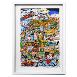 Charles Fazzino- 3D Construction Silkscreen Serigraph "Looneywood"