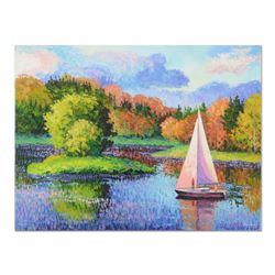 Alexander Antanenka, "Fall Sailing" Original Oil Painting on Canvas, Hand Signed with Certificate of