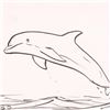 Image 2 : Wyland, "Dolphin" Framed Original Sketch, Hand Signed with Certificate of Authenticity.