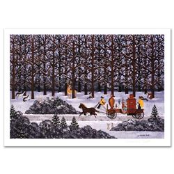 "Dashing Through the Snow" Limited Edition Lithograph by Jane Wooster Scott, Numbered and Hand Signe