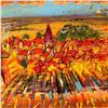 Image 2 : Wayne Ensrud "Village of Vosne Romanee, Burgundy, France" Mixed Media Original Artwork; Hand Signed;