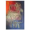 Image 1 : Mark Kostabi, "Cerebral Passion" Mixed Media Original Painting; Hand Signed, with COA.