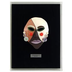"Every Woman VI" Original Hand-Made Ceramic Mask Sculpture by George Marlowe, with Certificate of Au
