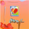 Image 2 : Peter Max, "Heart" Framed One-Of-A-Kind Acrylic Mixed Media, Hand Signed with Certificate of Authent