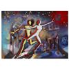 Image 1 : Mark Kostabi "Celebrating Tomorrow,2019" Hand Signed Original Artwork with COA.