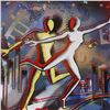 Image 2 : Mark Kostabi "Celebrating Tomorrow,2019" Hand Signed Original Artwork with COA.