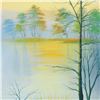 Image 2 : Richard Leung, "Morning on the Lake" Hand Embellished Limited Edition on Canvas, Numbered 25/50 and 