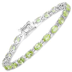 9.03 Carat Genuine Peridot .925 Sterling Silver Bracelet