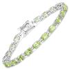 Image 1 : 9.03 Carat Genuine Peridot .925 Sterling Silver Bracelet