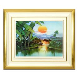 H. Leung,  Maia Sunset  Framed Limited Edition, Numbered 130/400 and Hand Signed with Letter of Auth